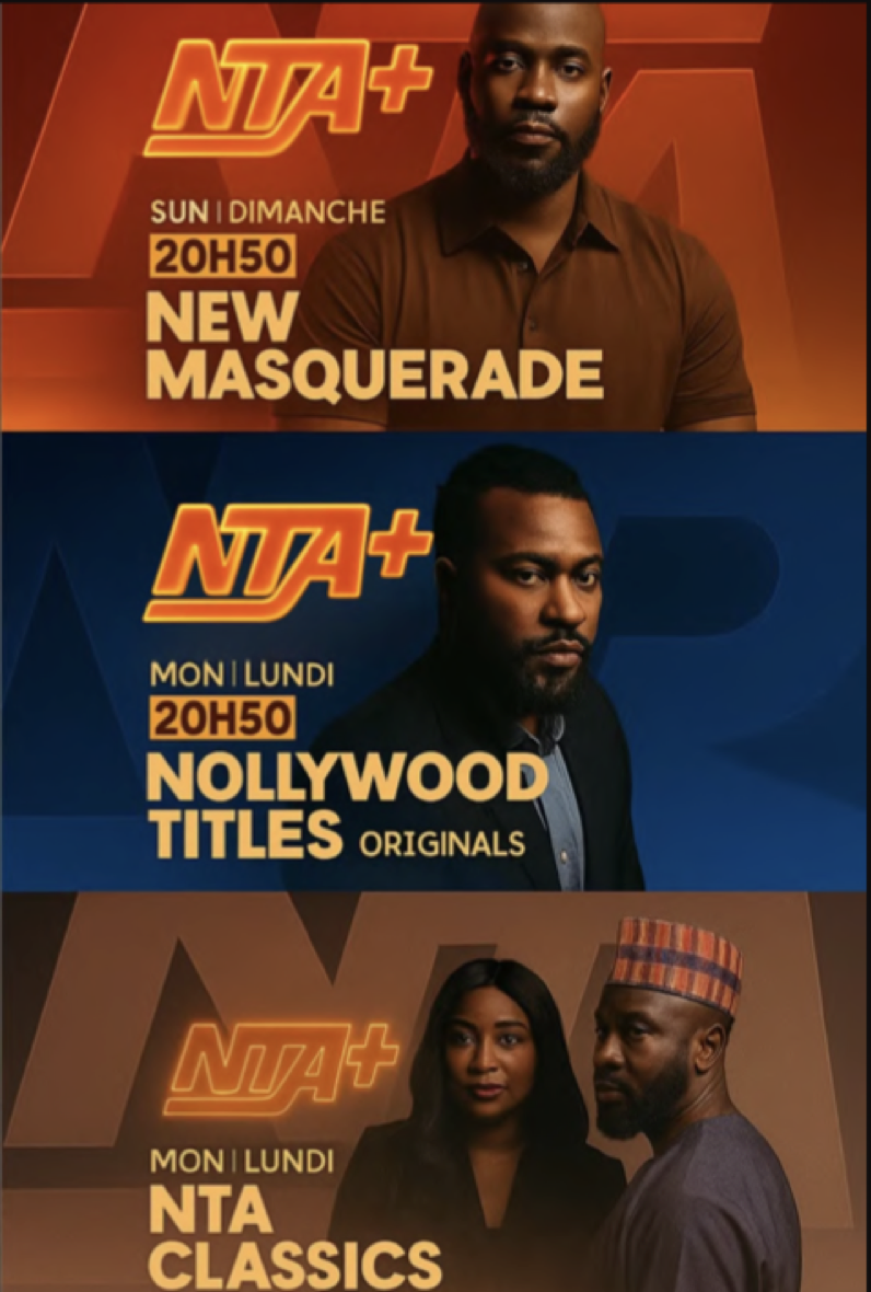 NTA+ programme key art: New Masquerade, Nollywood Titles, NTA Classics