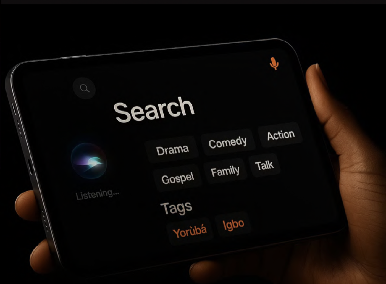 NTA+ voice-enabled search interface on mobile