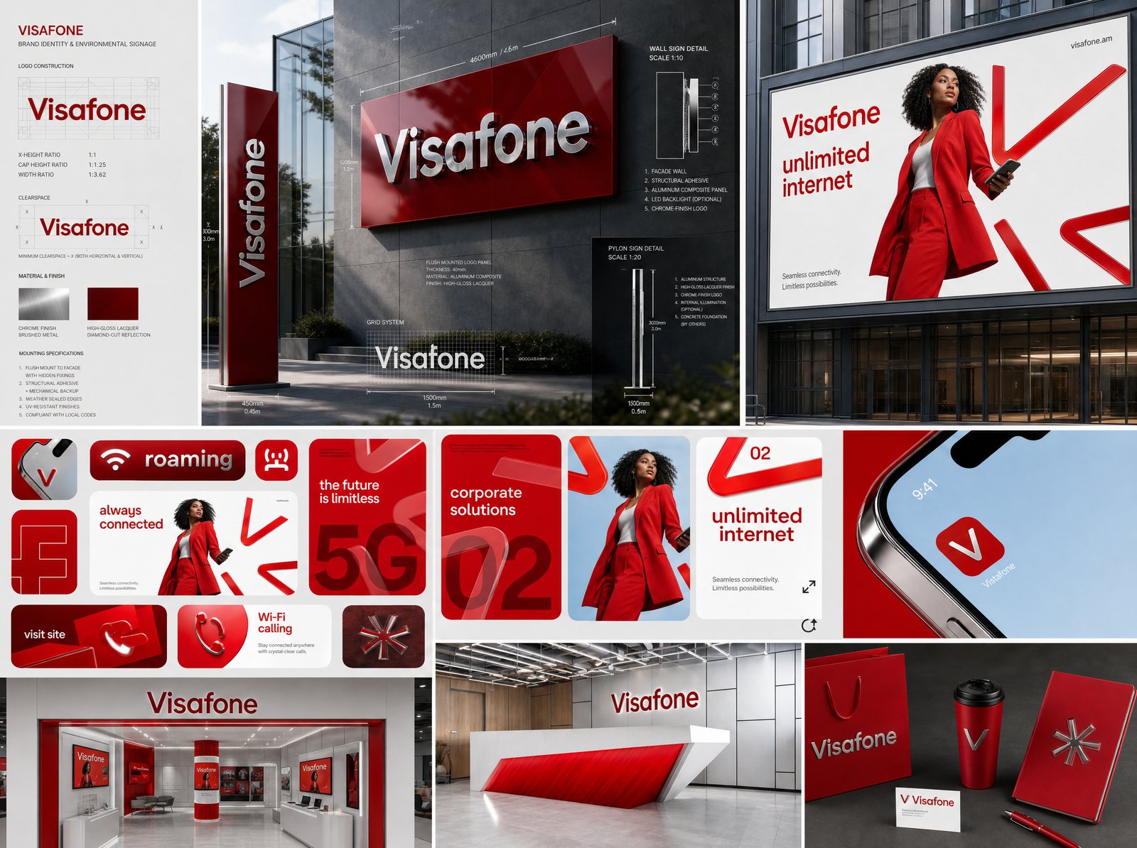 Visafone brand identity system and launch